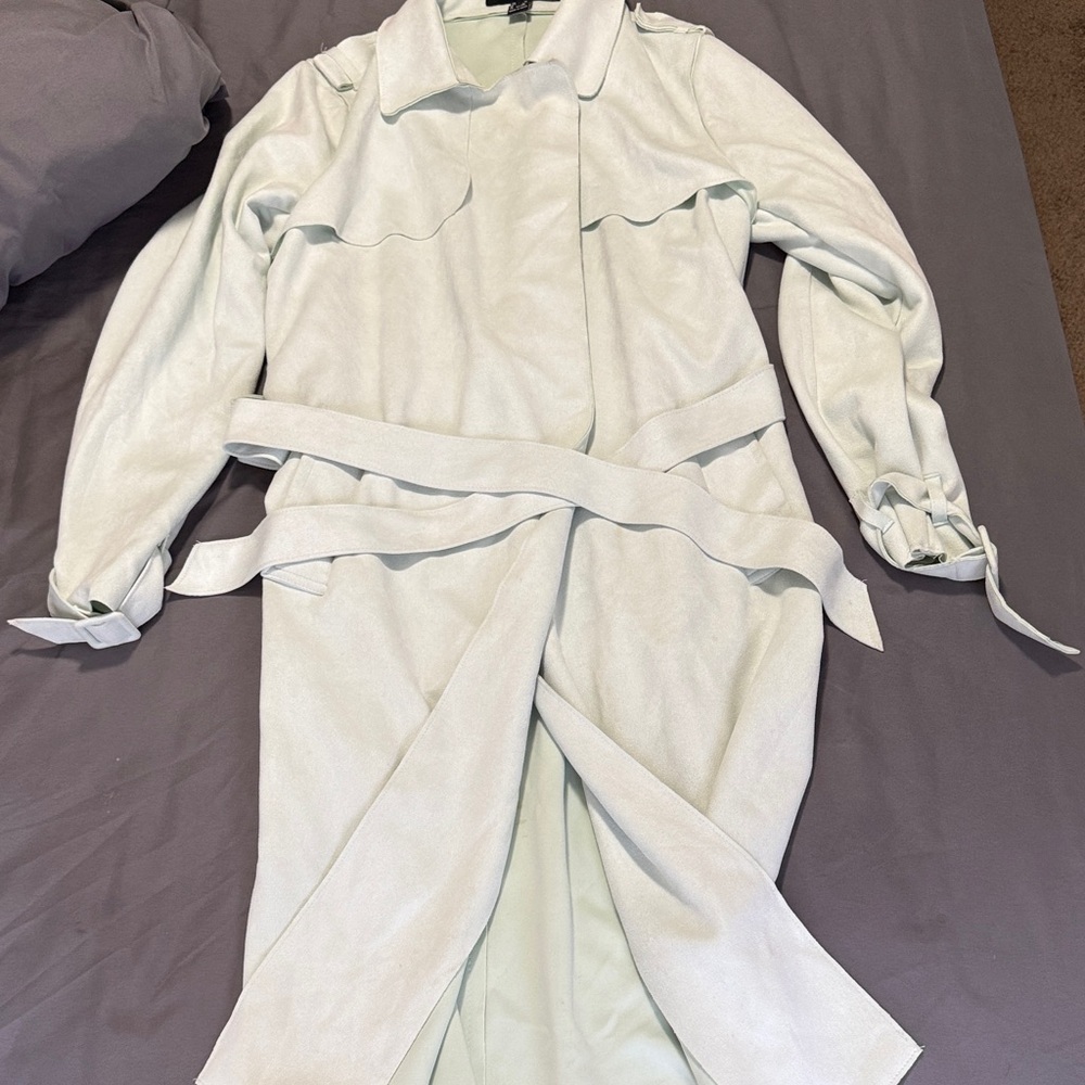 Forever 21 Light Cream Trench Coat